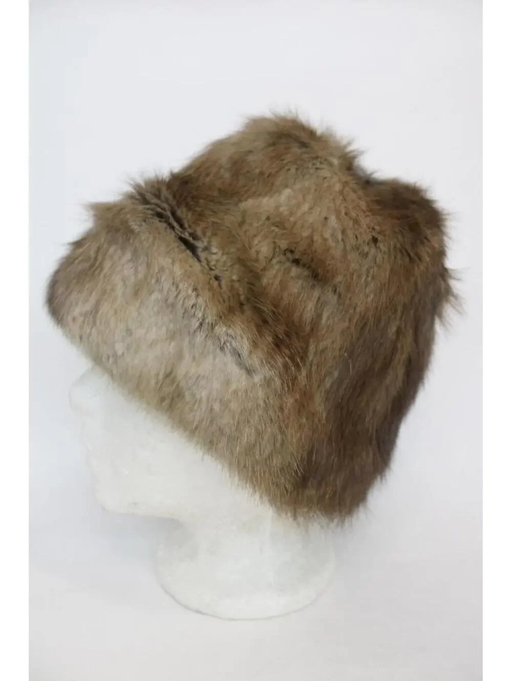 Excellent Natural Canadian Muskrat Fur Hat Cap Women Woman Size All - Picture 4 of 5